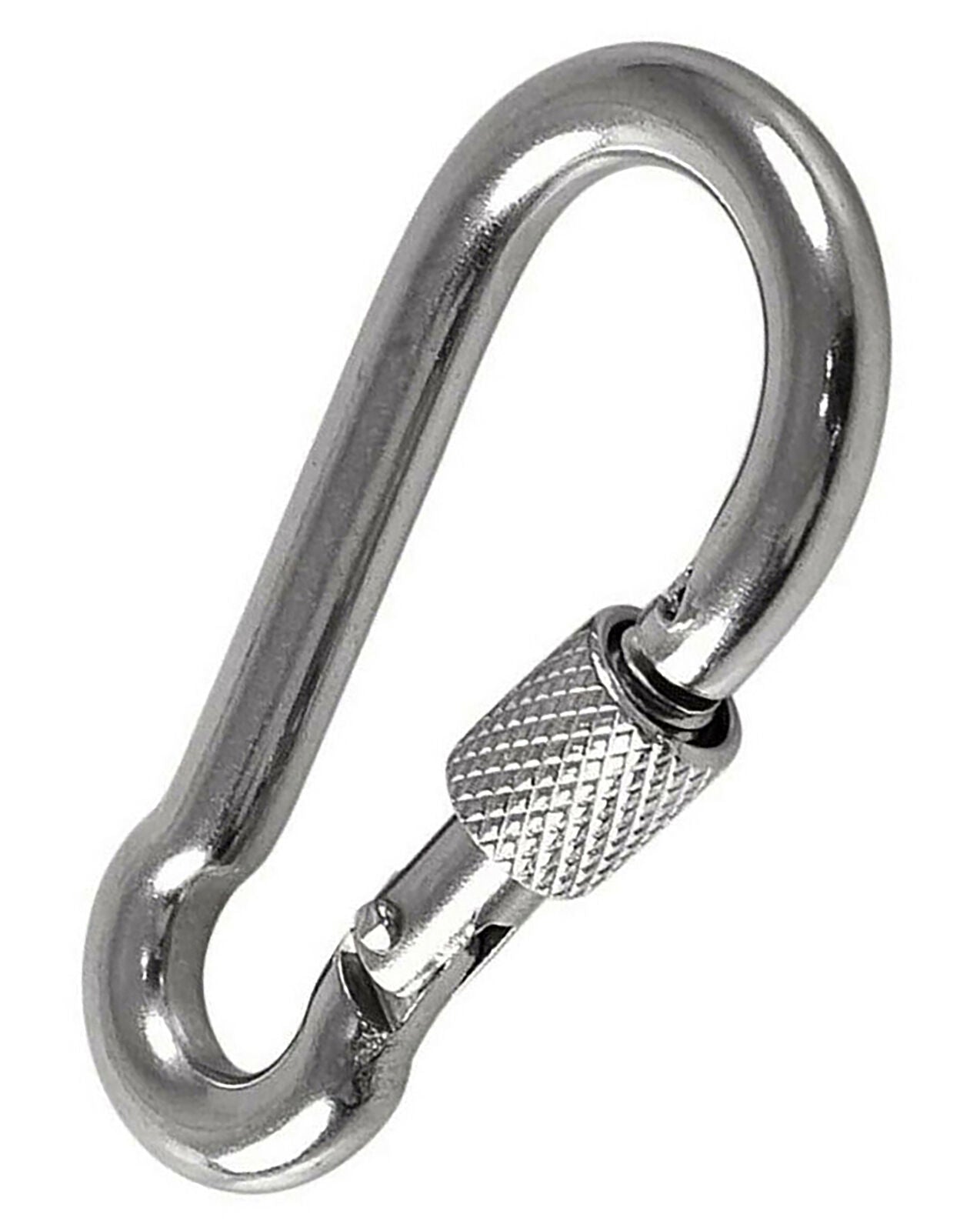 DIYUK Steel Snap Hook With Screw Nut Carabiners Safe Lock Carabiner Clip Spring for Outdoor Hiking Camping Fishing Backpack