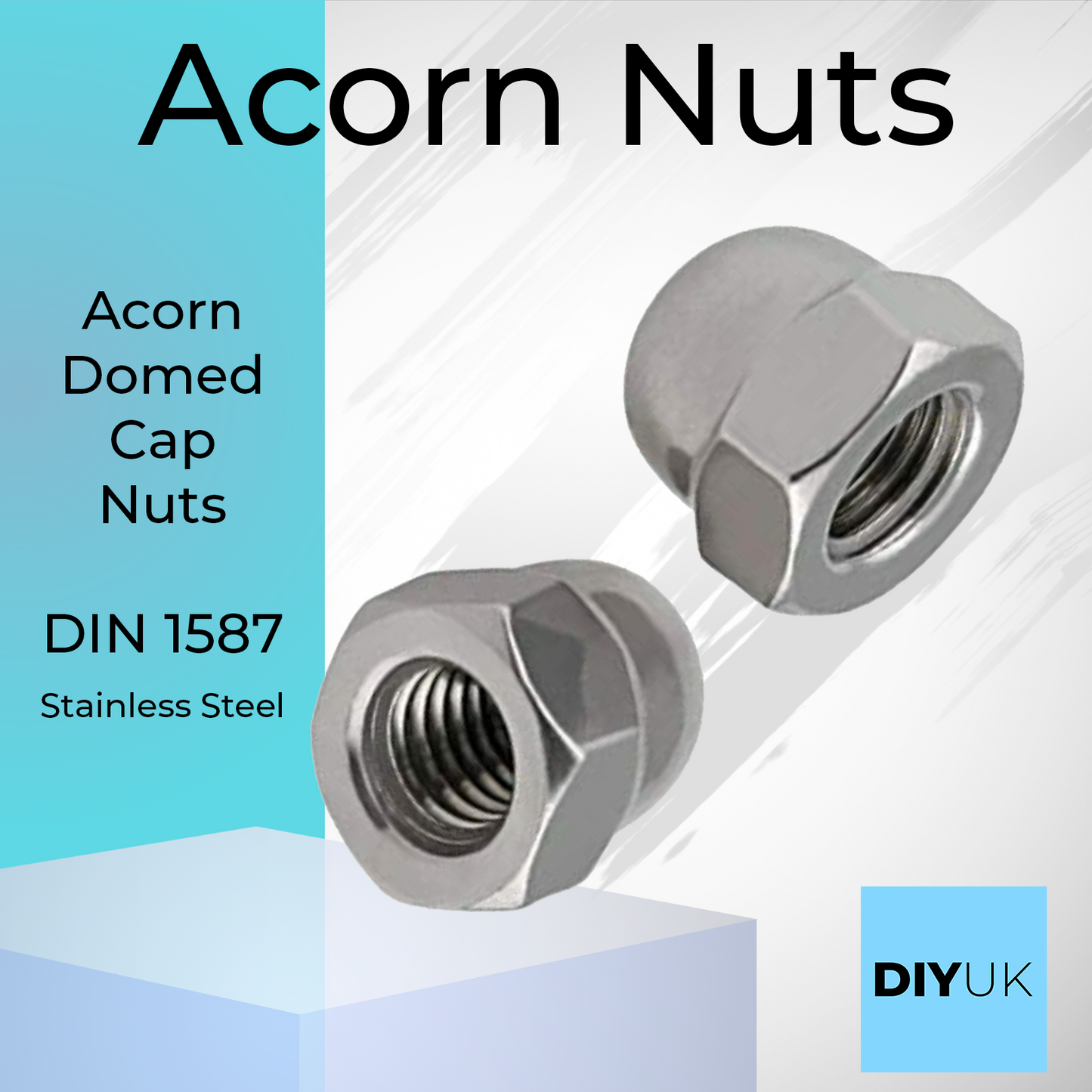 Dome Nuts Stainless Steel Hex Cap Acorn Domed Nuts Rust Hexagon Nut Caps DIN 1587