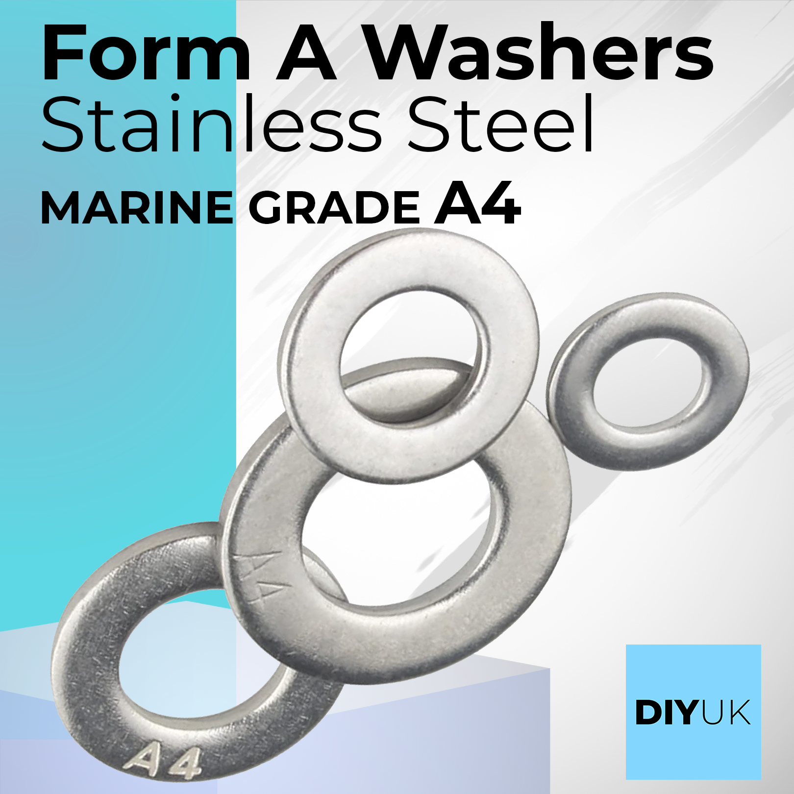 Form A Flat Washers A4 Stainless Steel Premium Marine Grade Metal Washer DIN 125