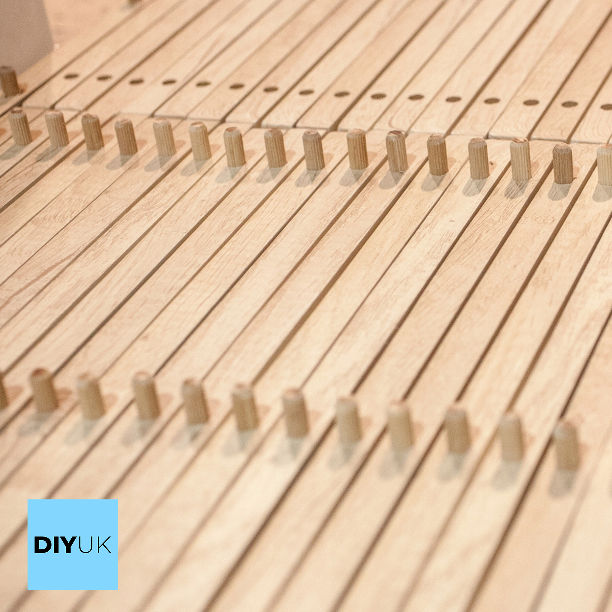 DIYUK Wooden Dowels Premium Wood Plugs, Dowling, Tapered Pins, Fluted, Versatile