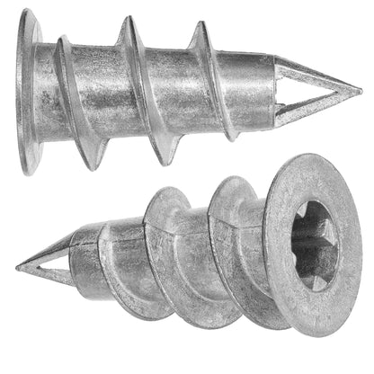 Heavy Duty Metal Self-Drill Rawl Plugs Wall Anchor Fixing for Plasterboard, Drywall, Study Walls