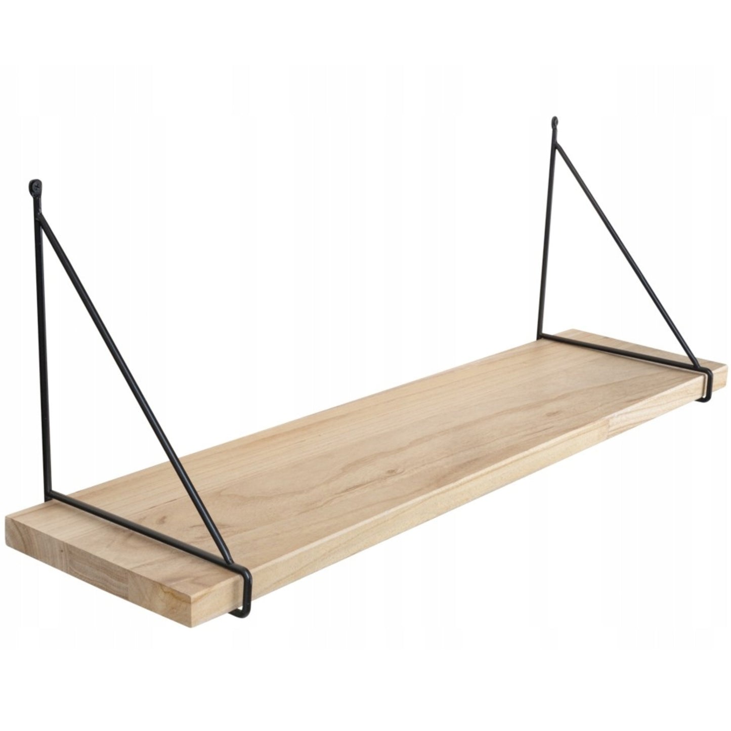 Wooden Floating Shelf, Elegant Wall Mounted Natural Paulownia Shelving for Modern Home Decor