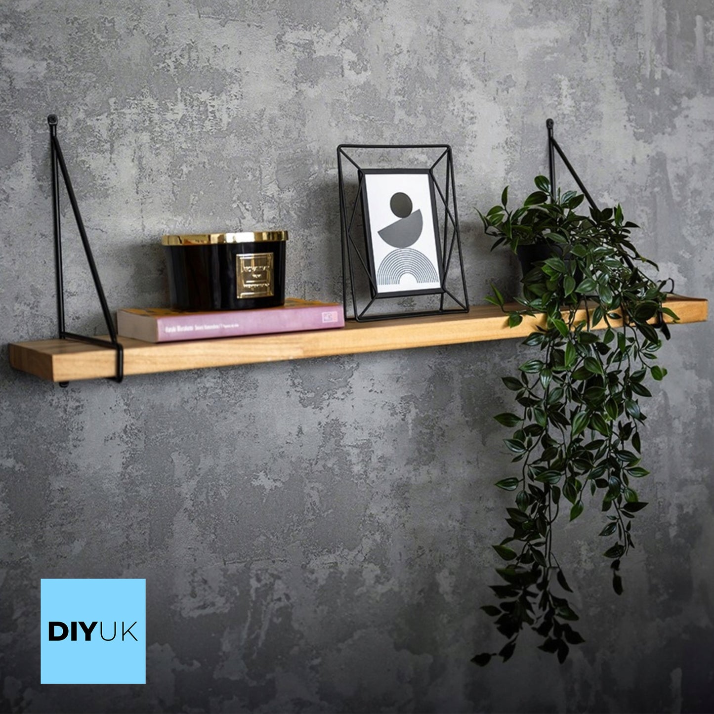 Wooden Floating Shelf, Elegant Wall Mounted Natural Paulownia Shelving for Modern Home Decor