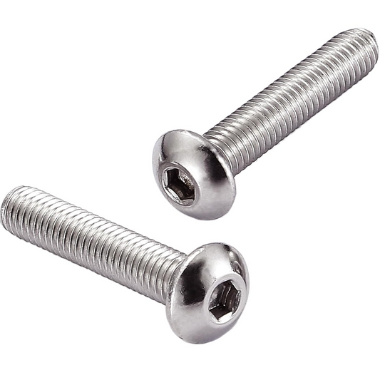 Hex Socket Button Head Bolts Screws A2 304 Stainless Steel (ISO 7380) Fully Threaded
