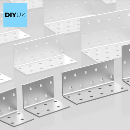 DIYUK Angle Bracket Heavy Duty Galvanised Steel Corner Brackets for Structural Support