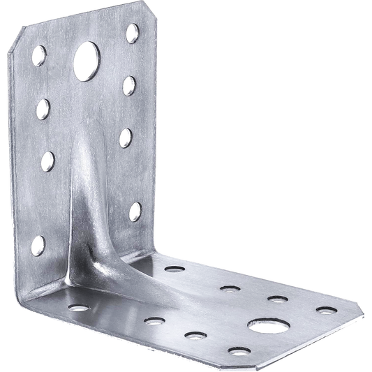 Angle Corner Brackets for Wood 70x70x55x2.0mm Galvanised Heavy Duty Steel L Braces Zinc Coated Metal Joist Sheet DIYUK