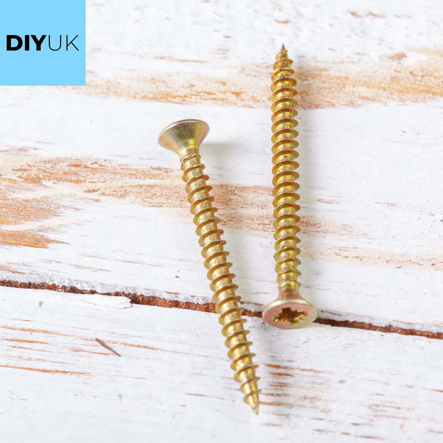 Multi Purpose Wood Screws Yellow Zinc Passivated Woodscrews Outdoor Decking with Pozi Head - Durable and Versatile for All Your Outdoor Projects