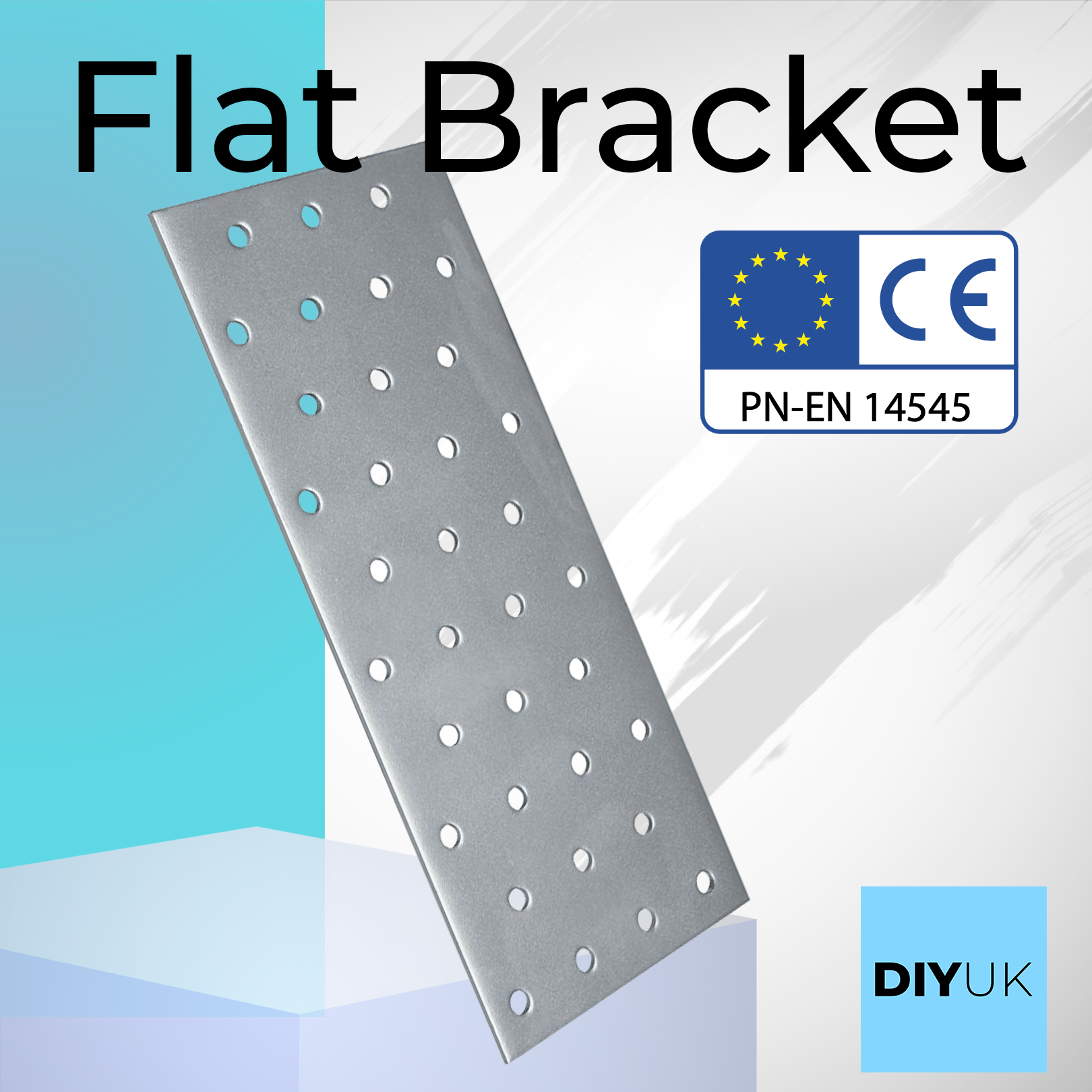 DIYUK Flat Bracket Connecting Joining Plate 2mm Thick Galvanised Heavy Duty Metal Steel Sheet Premium Flat Joining Bracket Plates