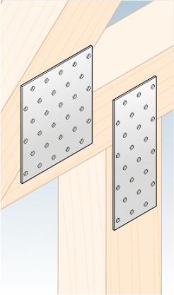 DIYUK Flat Bracket Connecting Joining Plate 2mm Thick Galvanised Heavy Duty Metal Steel Sheet Premium Flat Joining Bracket Plates