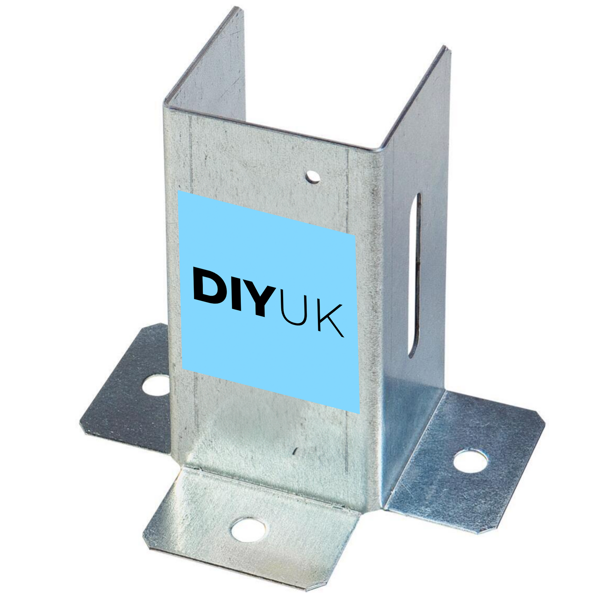 Galvanised Post Support Foot Bracket Open Shoe Heavy Duty for Fence Fixing