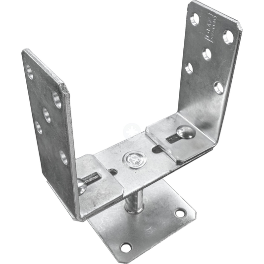 Adjustable 60-200mm Metal Brackets for Fence Post Repair to Concrete, Decking Support 