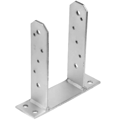 Heavy Duty Galvanised Bolt Down U Post Support Base Brackets for Decking & Pergola Posts