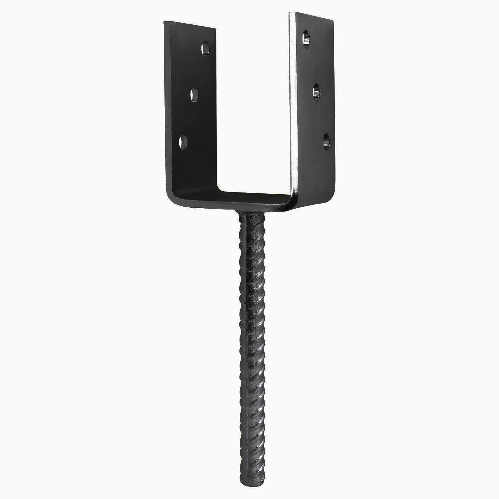 U Shape Post Support Base Bracket Heavy Duty Galvanised Concrete-In Fence & Decking Metal Anchor for Pergola Repair