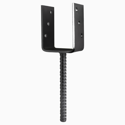 U Shape Post Support Base Bracket Heavy Duty Galvanised Concrete-In Fence & Decking Metal Anchor for Pergola Repair