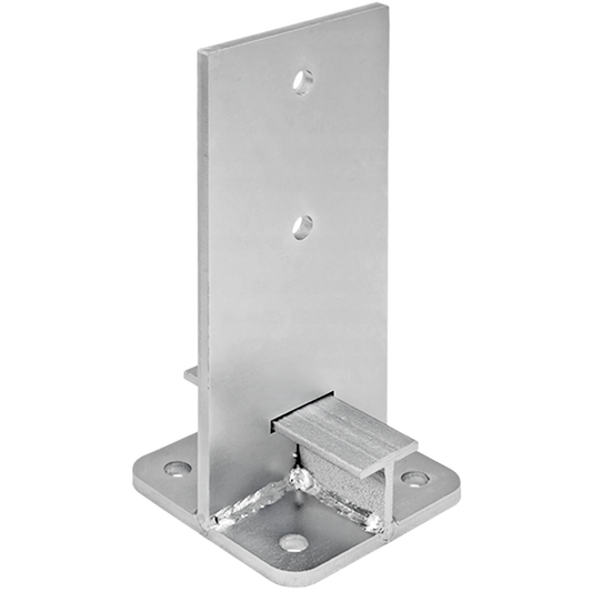 Heavy Duty Galvanised Fence Base Support Brackets Concealed Shoe Design for Pergola, Fence Posts, Bolt Down Feet, Concrete Installation