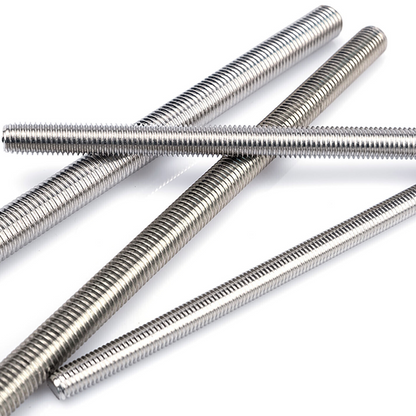 Fully Threaded Stud Bolts A2 304 Stainless Steel Right-Hand Thread Metal Rod for Studding, Durable Bolt Pole