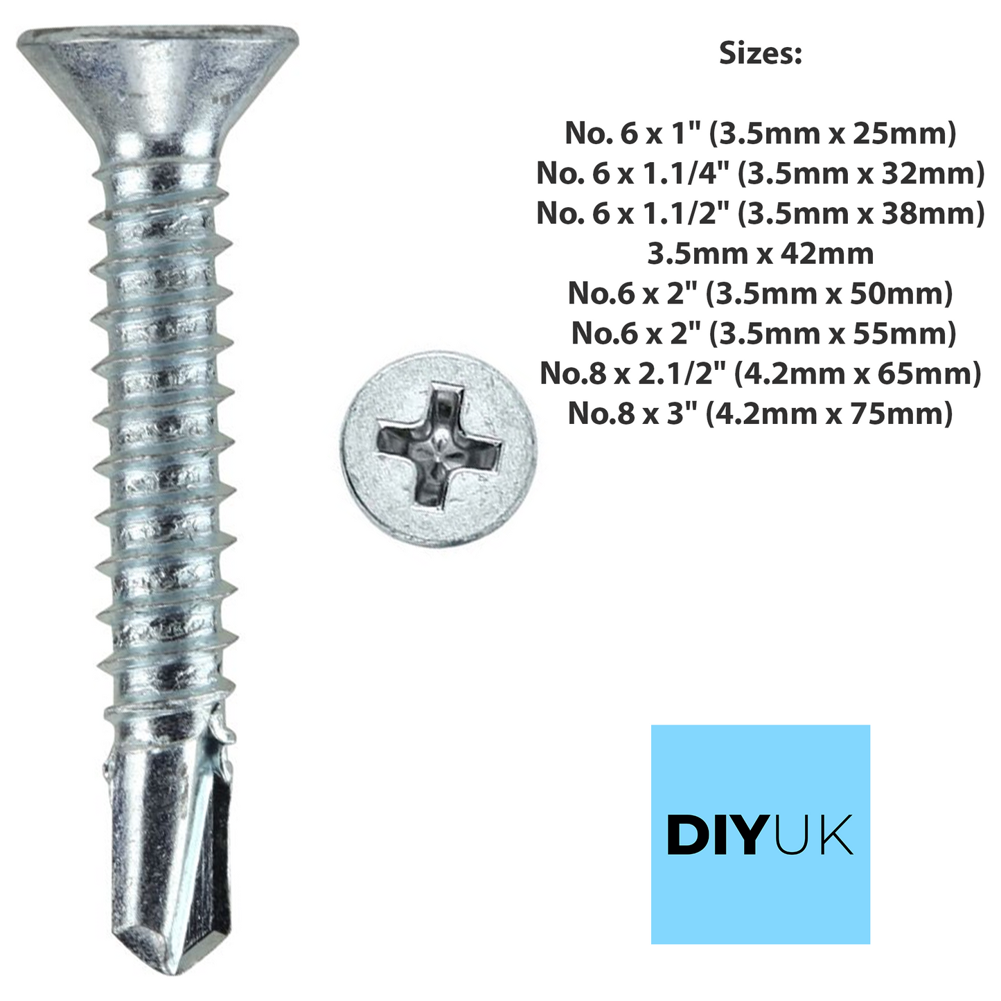 Screws Self Tapping Self Drilling Steel Screw for Metal, Wood