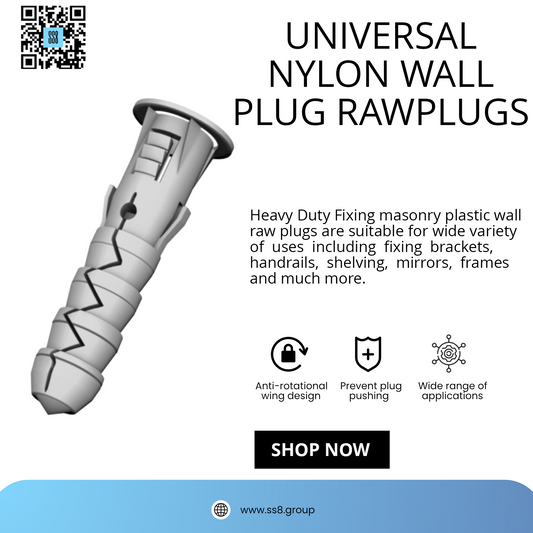 Universal nylon wall plug rawplugs 5mm 6mm 8mm 10mm 12mm 14mm Very Good Quality