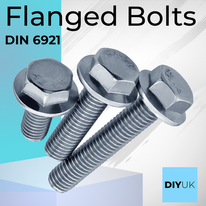 Flanged Hex Head Bolts Stainless Steel Flange Bolt Fully Threaded Hexagon A2 DIN 6921