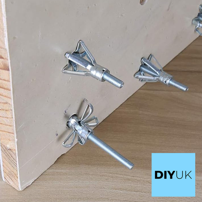 Heavy Duty Metal Plasterboard Cavity Wall Fixings Anchors Plugs Molly Cavity Metal Screw DIYUK