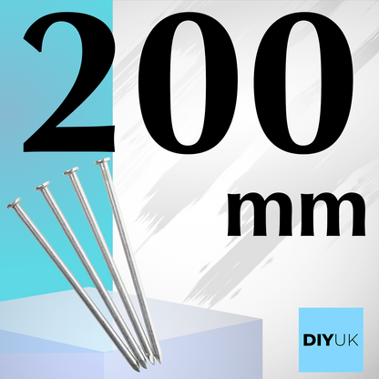 Premium Galvanised Round Head Nails - Ideal for Woodworking and Construction