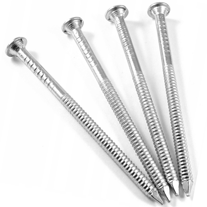 DIYUK Galvanised Annular Ring Shank Nails with Bright Zinc Coating for Secure Wood