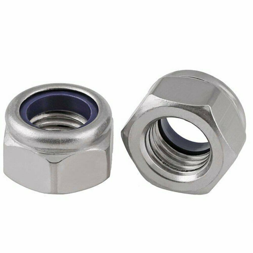 Premium Nuts Nylon insert Lock Nut Locking Steel Nyloc DIN 985