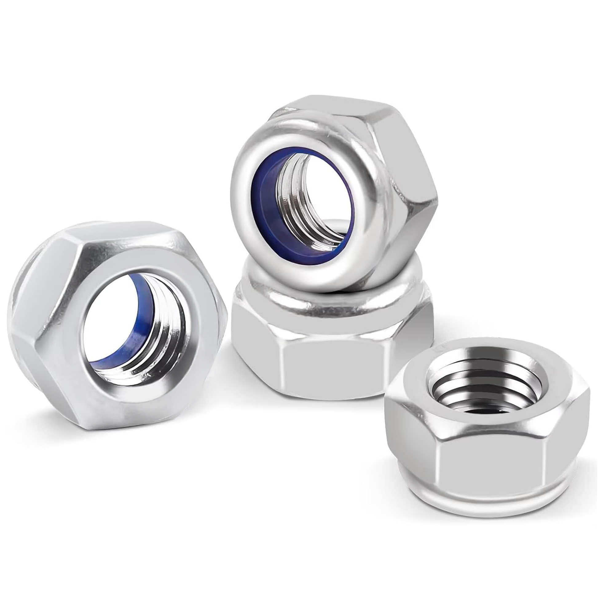 Locking Nuts Nylon Insert Lock Nut Steel Zinc Plated Nyloc DIN 985