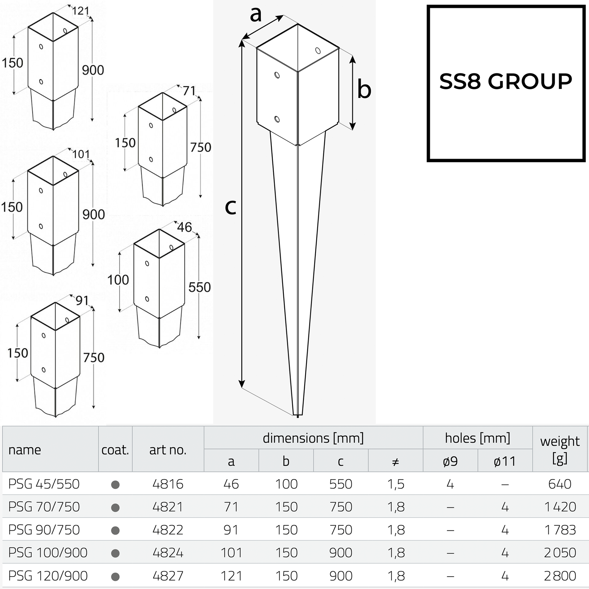 Fence Post Support Spike Holder Metal Drive In Stakes Rust Resistant Bracket