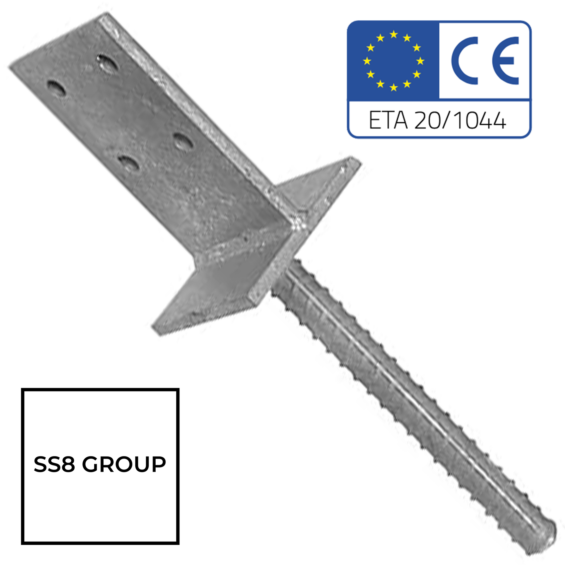 Galvanised Heavy Duty Concealed Bracket Support for Fence & Pergola Posts - Metal Base Brackets for Concrete Installation