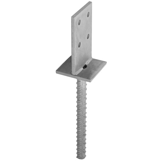 Galvanised Heavy Duty Concealed Bracket Support for Fence & Pergola Posts - Metal Base Brackets for Concrete Installation