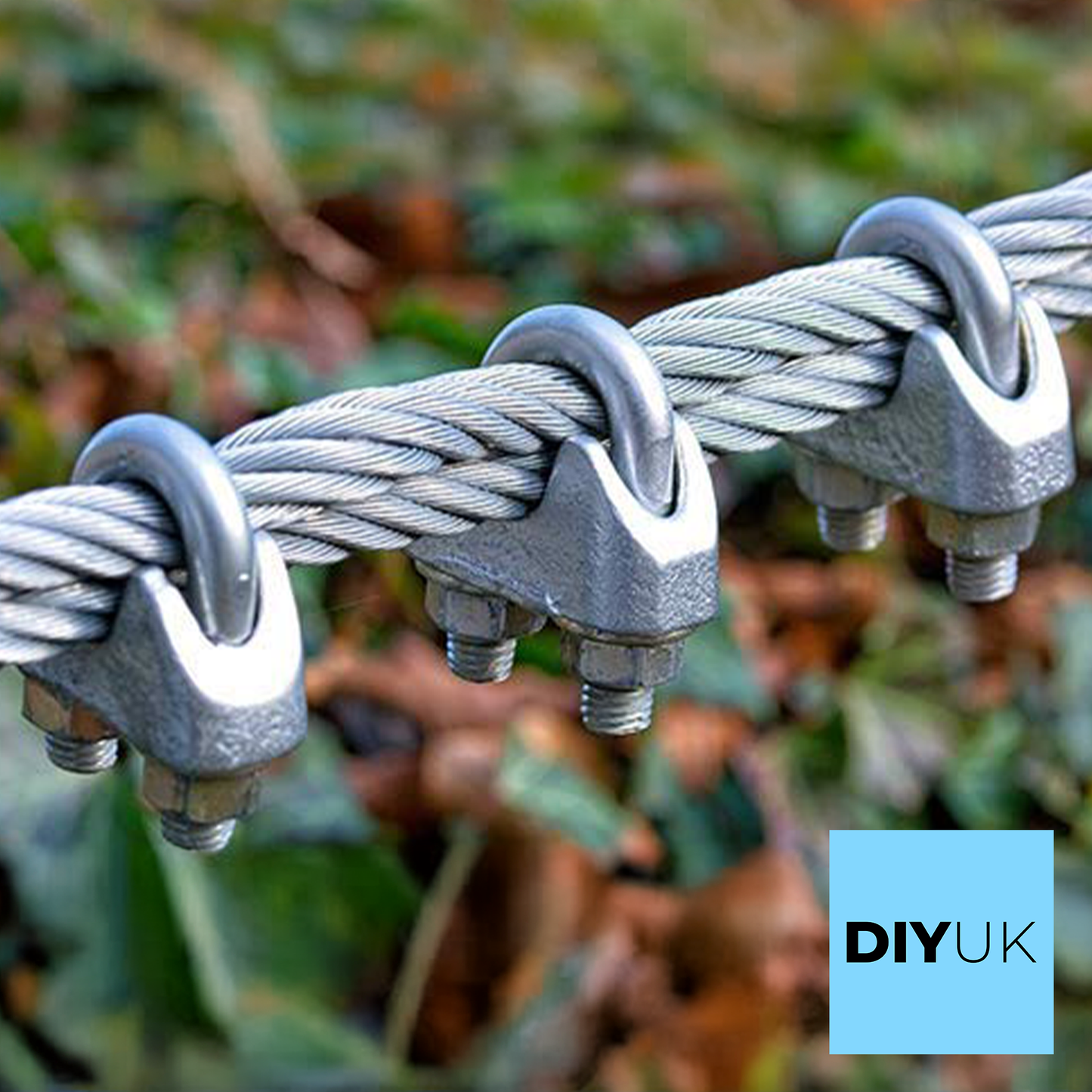 DIYUK Wire Rope Clamp for Wire Rope Cable U Bolt Saddle Clips DIN 741 Galvanised Steel Clip Fastener