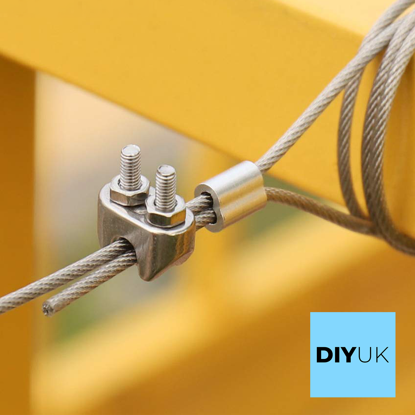 DIYUK Wire Rope Clamp for Wire Rope Cable U Bolt Saddle Clips DIN 741 Galvanised Steel Clip Fastener