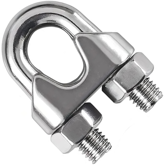 DIYUK Wire Rope Clamp for Wire Rope Cable U Bolt Saddle Clips DIN 741 Galvanised Steel Clip Fastener