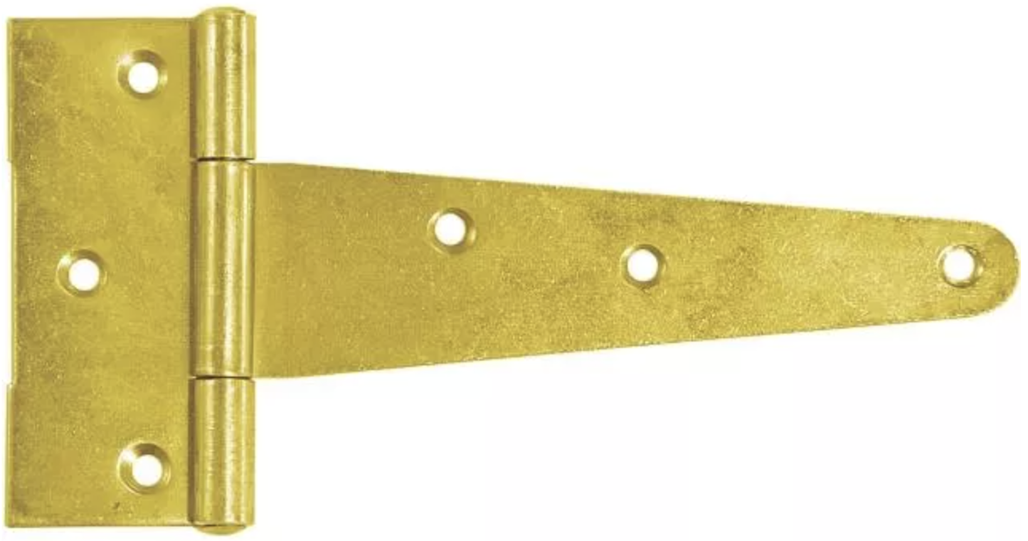 Tee Hinges GOLD GALVANISED Heavy Duty High Quality Strap T Hinge Door Gate Shed