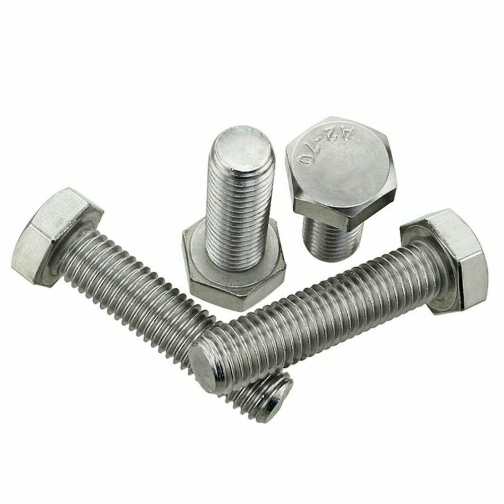 M8 M10 M12 M14 Hexagon Head Bolts DIN 933 Fully Threaded Stainless Steel A2 Metr