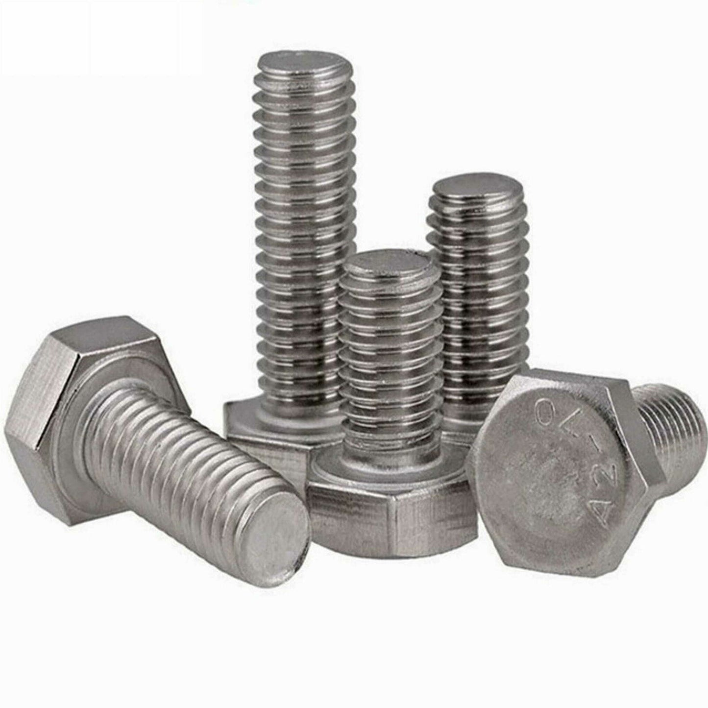 M8 M10 M12 M14 Hexagon Head Bolts DIN 933 Fully Threaded Stainless Steel A2 Metr