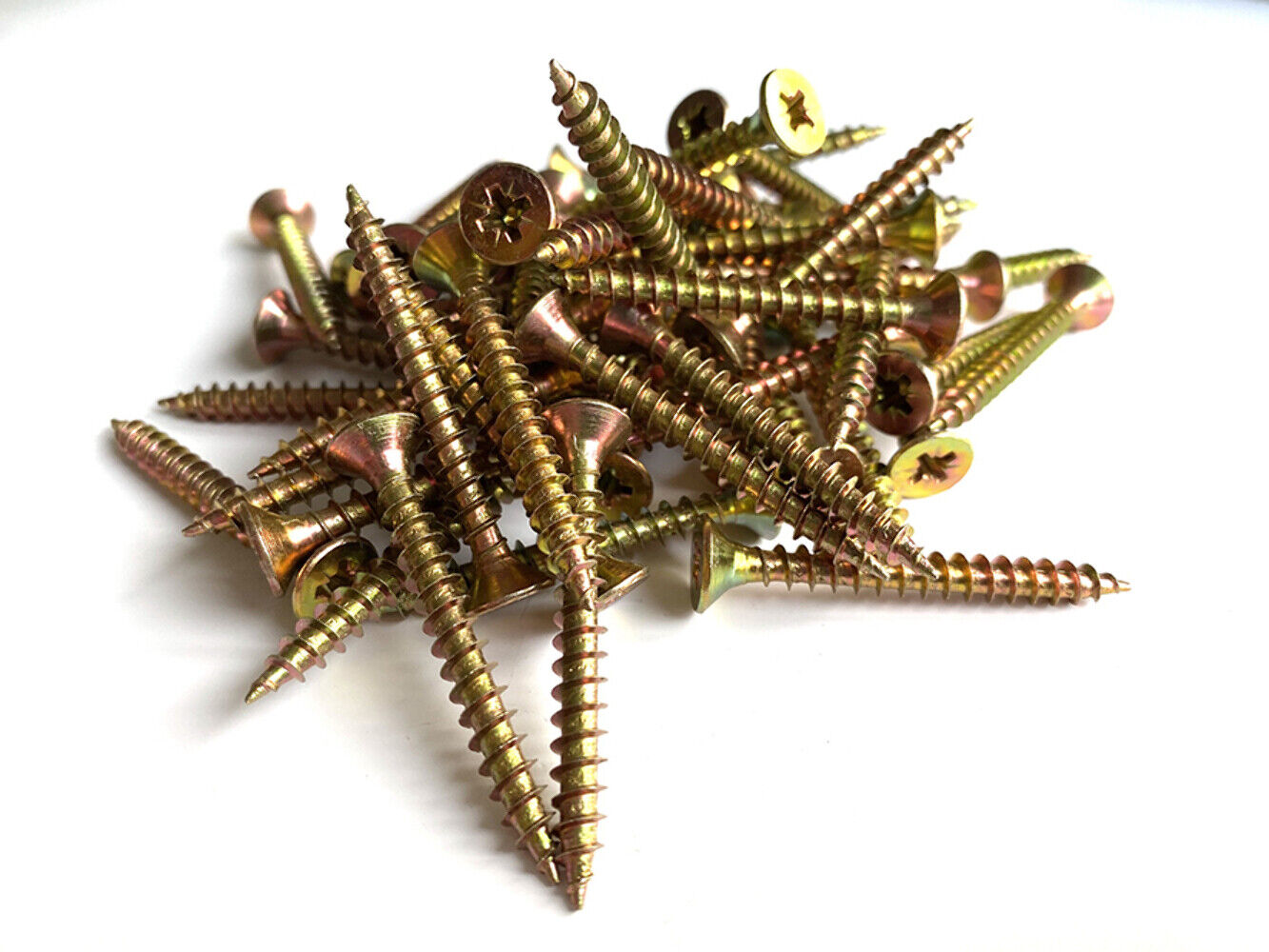 Wood Screws High Quality Professional POZI COUNTERSUNK Steel Yellow ZINC PASSIVA