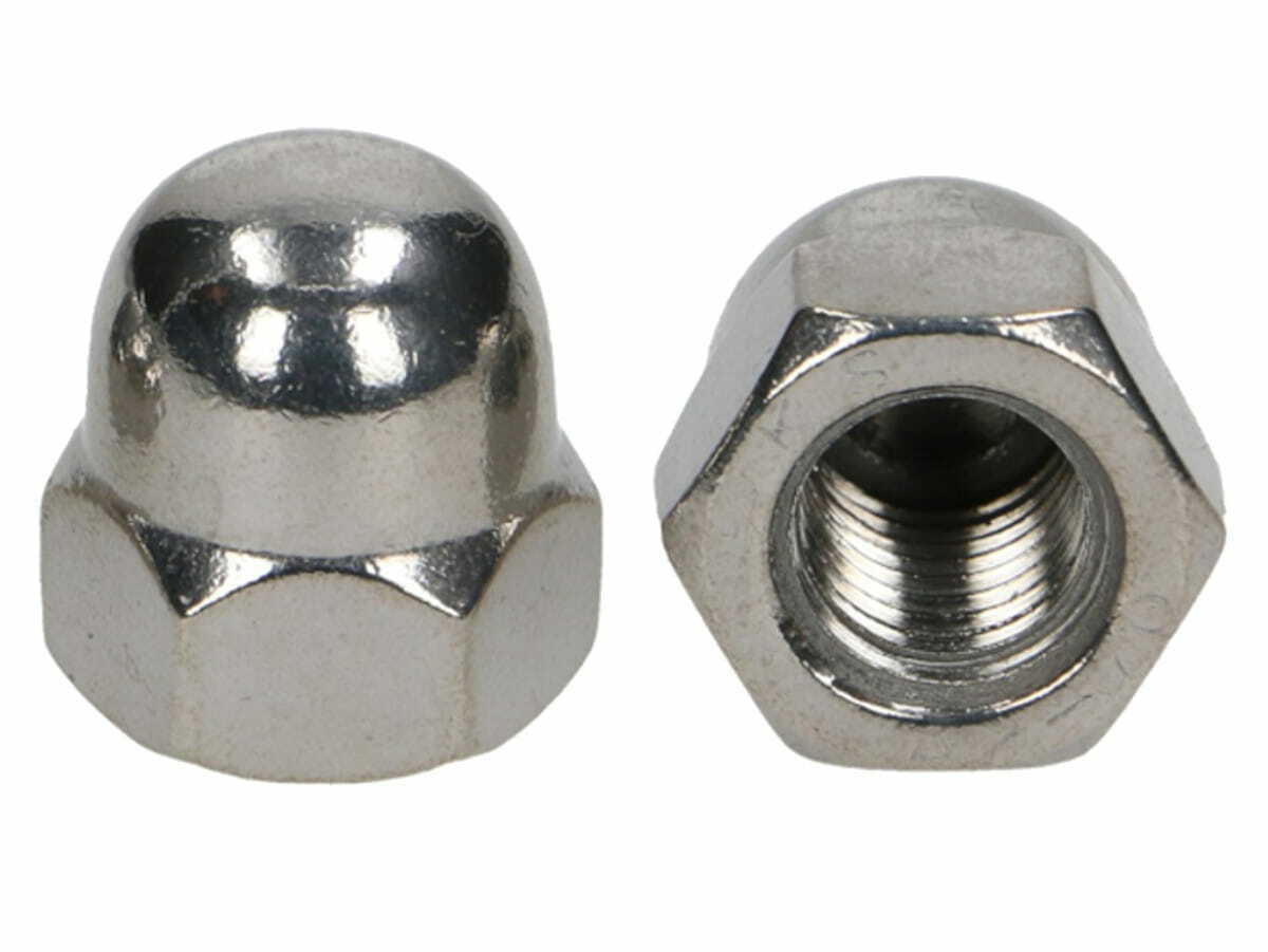 Acorn Nuts Dome Stainless Steel Hex Cap Domed Nuts Rust Resistant Hexagon Nut Caps DIN 1587 A6