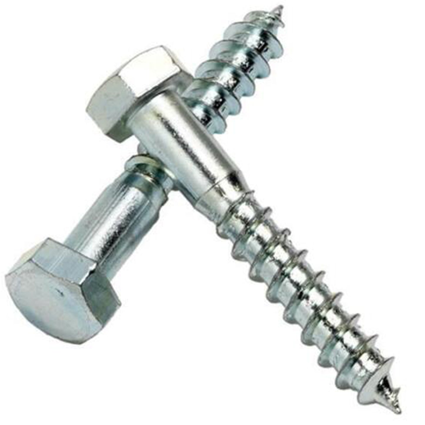 M8 - 8mm HEX Hexagon Head Coach Screws Lag Bolts Wood Screws Zinc DIN 571