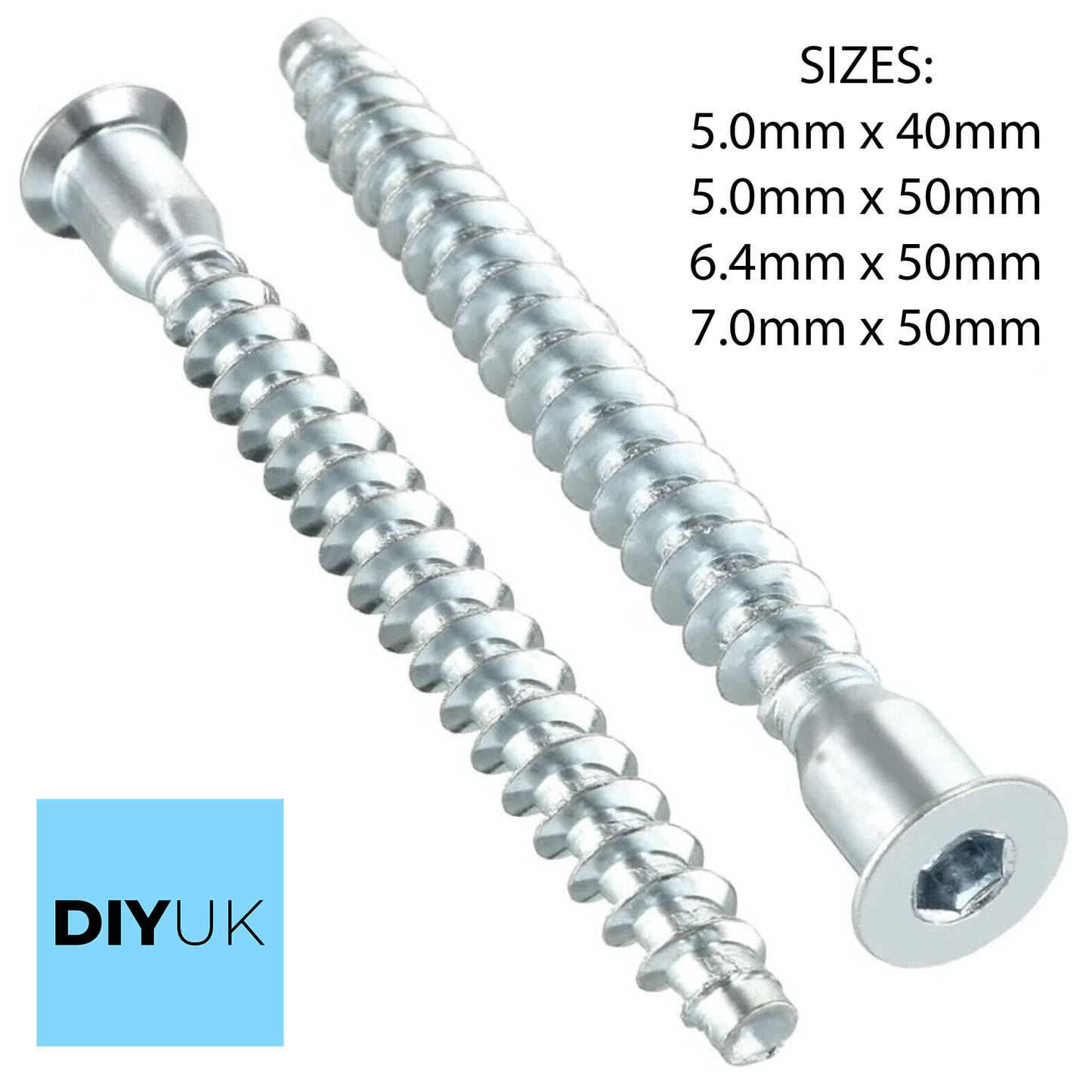 Confirmat Screw Screws For Wood Chipboard Flat Pack Furniture Fitting 5 6.4 7 mm